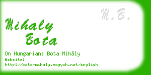 mihaly bota business card